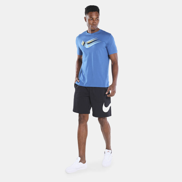 Nike Men's Sportswear Multi Swoosh T-Shirt Blue image number 2