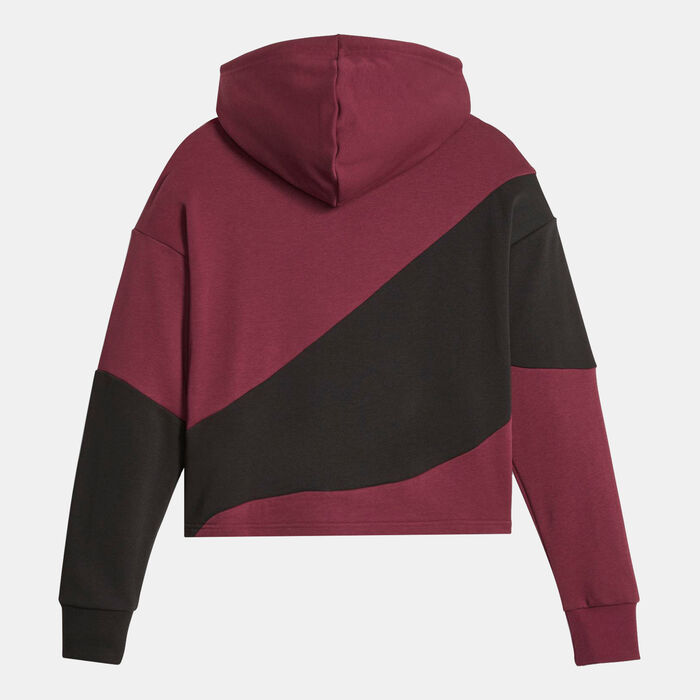 PUMA Women's POWER Cat Pullover Hoodie Maroon PUMA Women's POWER Cat Pullover Hoodie Maroon image number 1