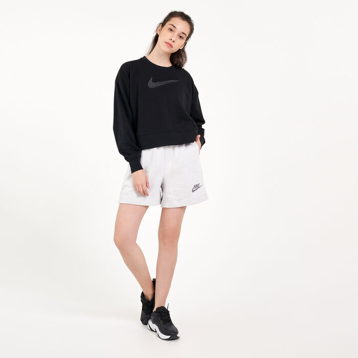 Nike Women's Dri-FIT Get Fit Crew Sweatshirt Black Nike Women's Dri-FIT Get Fit Crew Sweatshirt Black image number 2