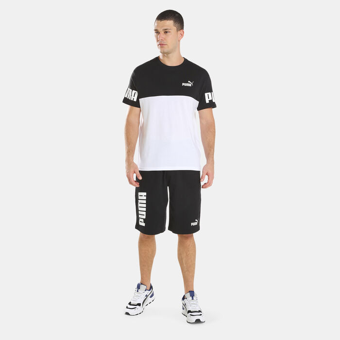 PUMA Men's Power Colourblock 11-inch Shorts Black image number 2