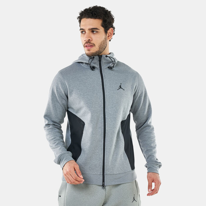 Jordan Men's Dri-FIT Air Statement Fleece Full-Zip Hoodie Grey Jordan Men's Dri-FIT Air Statement Fleece Full-Zip Hoodie Grey image number 0