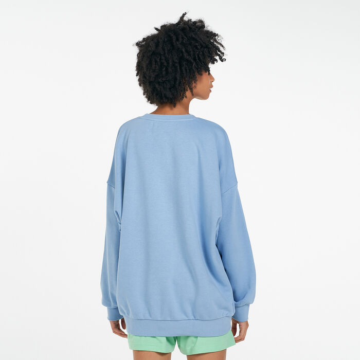 adidas Women's Trefoil Sweatshirt Blue adidas Women's Trefoil Sweatshirt Blue image number 1