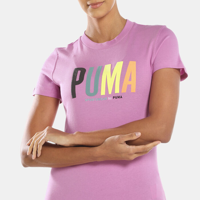 PUMA Women's SWxP Graphic T-Shirt Purple PUMA Women's SWxP Graphic T-Shirt Purple image number 3