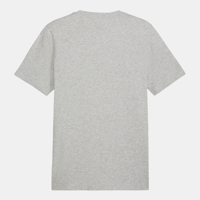 PUMA Men's Graphics Multiple Logo T-Shirt Grey PUMA Men's Graphics Multiple Logo T-Shirt Grey image number 1