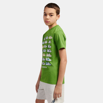 New Balance Kids' Stacked Logo Shorts Green