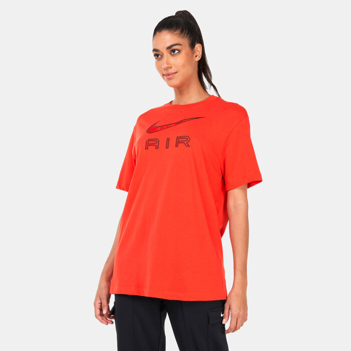 Nike Women's Air Sportswar T-Shirt Red Nike Women's Air Sportswar T-Shirt Red image number 0