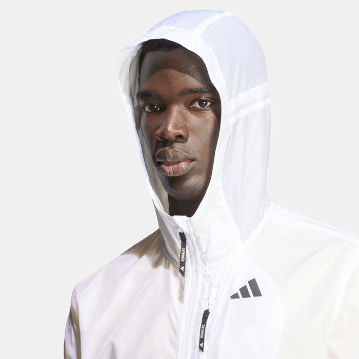 adidas Men's Own The Run 3-Stripes Jacket White image number 3