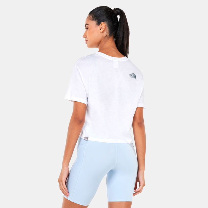 The North Face Women's Easy Crop Top White The North Face Women's Easy Crop Top White image number 1
