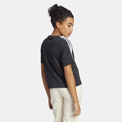 adidas Women's Essentials 3-Stripes Crop Top Black