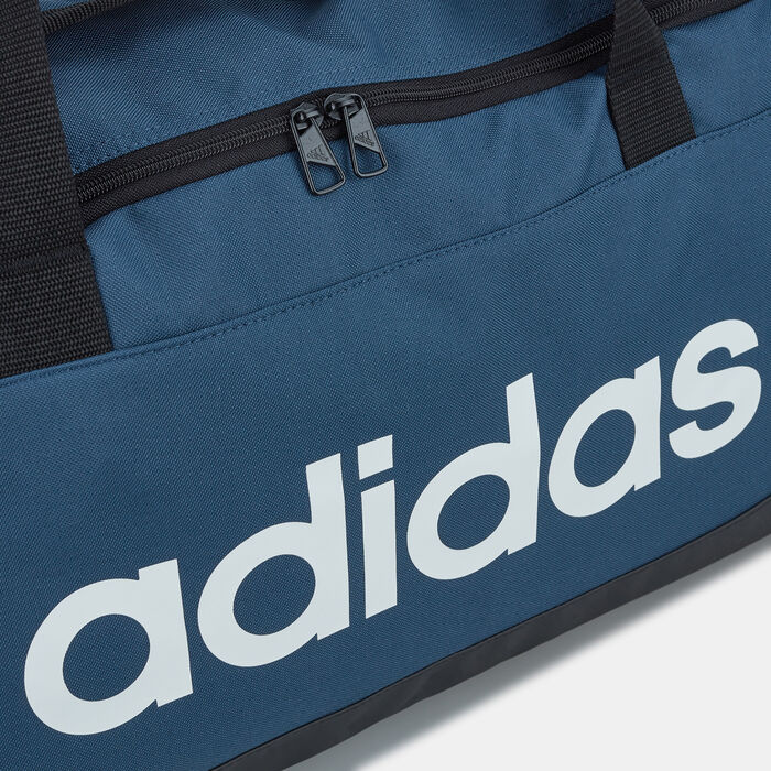 adidas Men's Essentials Logo Duffel Bag Medium Blue image number 3