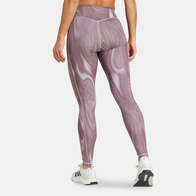 adidas Women's Optime Printed Training Leggings Grey adidas Women's Optime Printed Training Leggings Grey