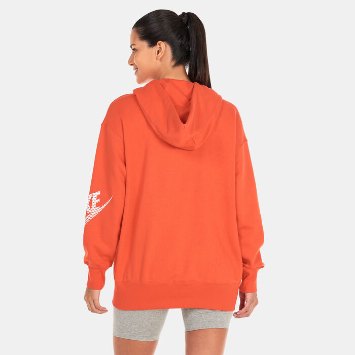Nike Women's Sportswear Phoenix Fleece Full-Zip Hoodie Red Nike Women's Sportswear Phoenix Fleece Full-Zip Hoodie Red image number 1