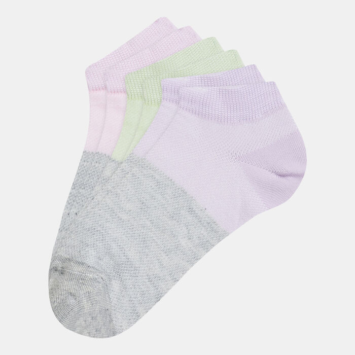 Sun and Sand Sports Women's Lightweight Ankle Socks (3 Pack) - S/M Pink image number 0