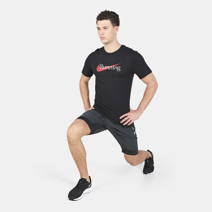 Nike Men's Dri-FIT Running T-Shirt Black Nike Men's Dri-FIT Running T-Shirt Black image number 4