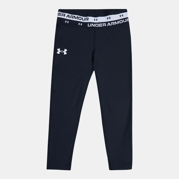 Under Armour Kids' HeatGear® Armour Crop Leggings Black image number 0