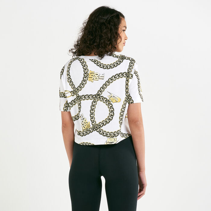 Nike Women's Sportswear Glam Dunk Crop Top White Nike Women's Sportswear Glam Dunk Crop Top White image number 1