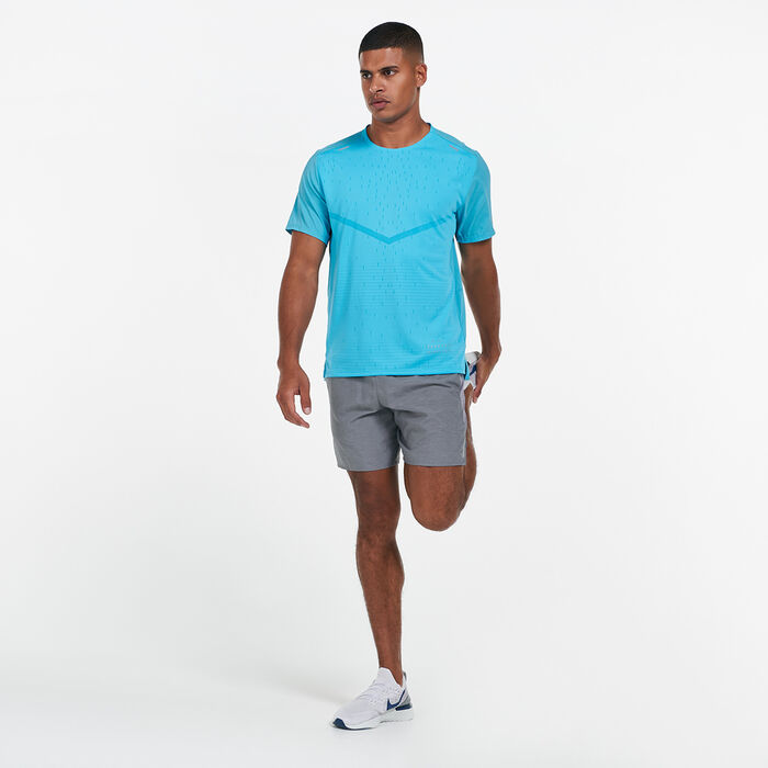 Nike Men's Run Division Rise 365 T-Shirt Blue Nike Men's Run Division Rise 365 T-Shirt Blue image number 2