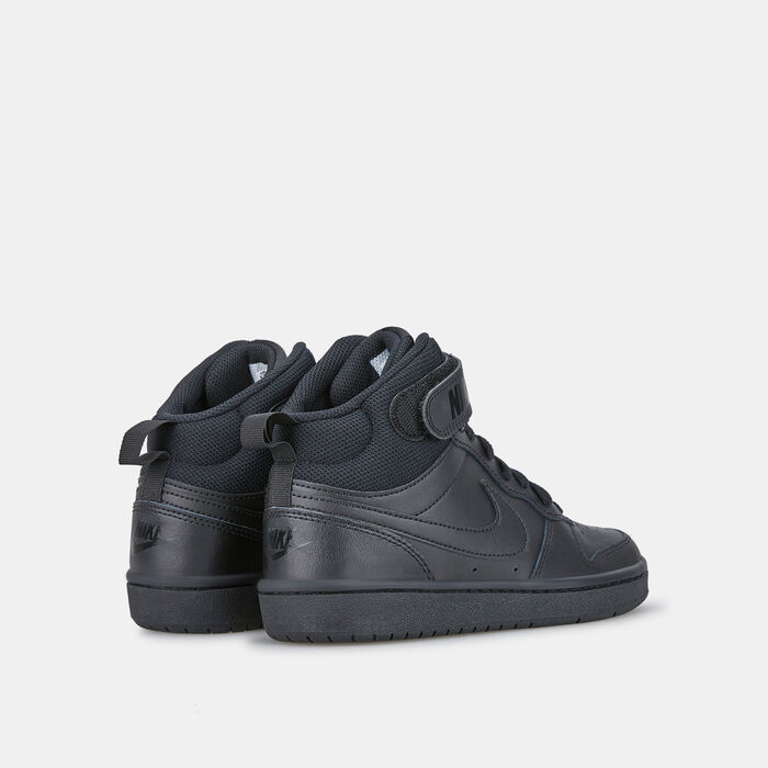 Nike Kids' Court Borough Mid 2 Shoes Black Nike Kids' Court Borough Mid 2 Shoes Black image number 2