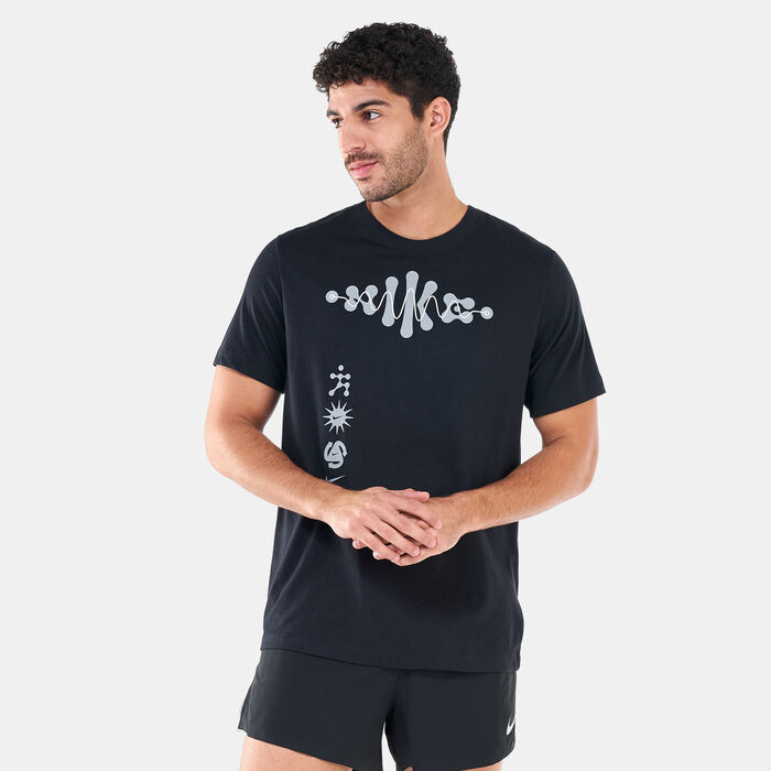 Nike Men's Dri-FIT Wild Run Running T-Shirt Black Nike Men's Dri-FIT Wild Run Running T-Shirt Black image number 0