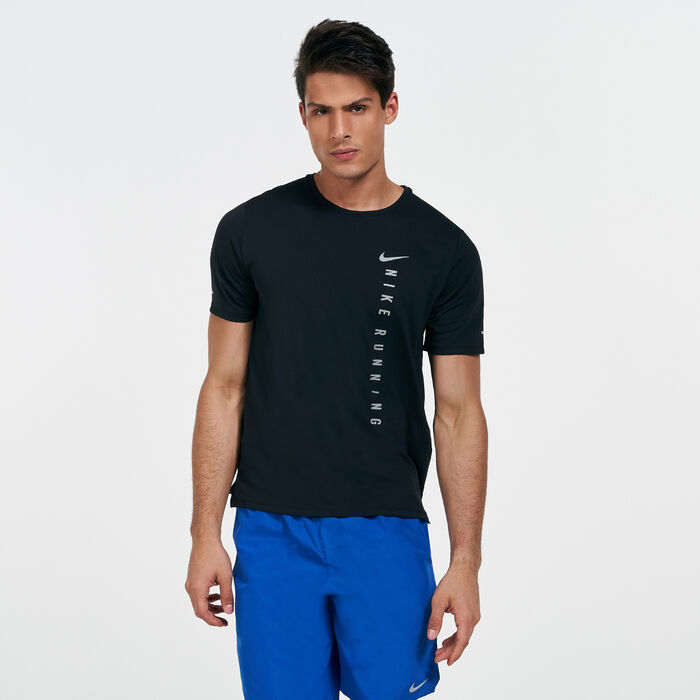 Nike Men's Run Division Miler Hybrid T-Shirt Black Nike Men's Run Division Miler Hybrid T-Shirt Black image number 0