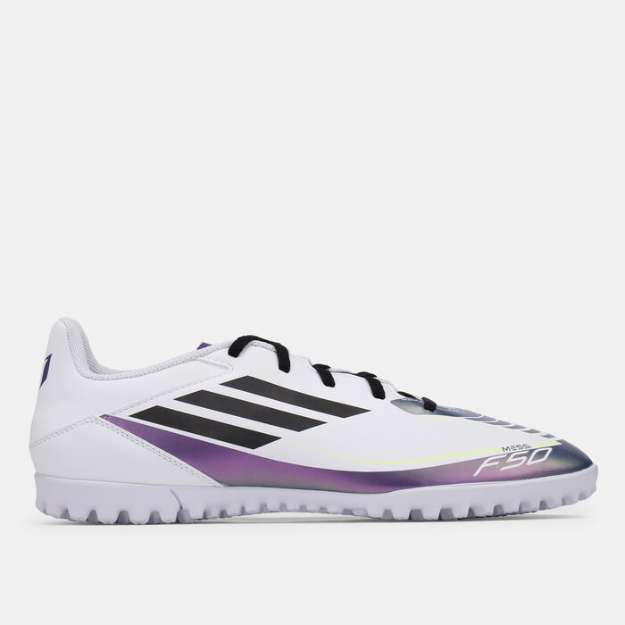 adidas Men's F50 Club Messi Turf Ground Football Shoes White adidas Men's F50 Club Messi Turf Ground Football Shoes White image number 0