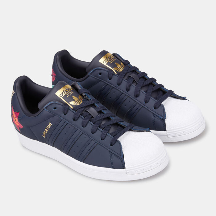 adidas Originals Women's Superstar Shoe Blue adidas Originals Women's Superstar Shoe Blue image number 2
