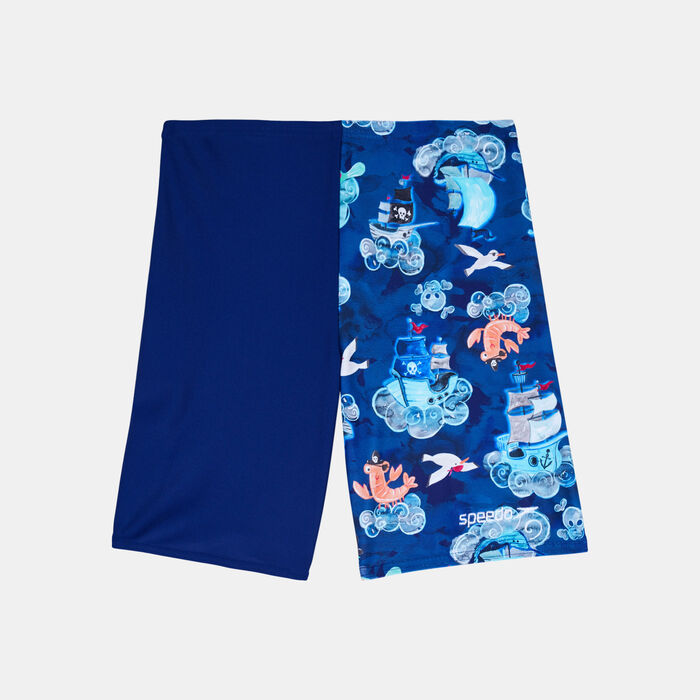 Speedo Kids' Digital Allover Print Swimming Jammer Shorts Blue Speedo Kids' Digital Allover Print Swimming Jammer Shorts Blue image number 0