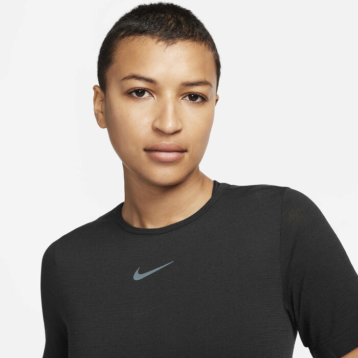 Nike Women's Swift Wool Dri-FIT Running Top Black image number 2