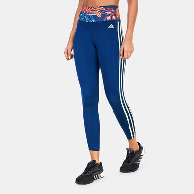 adidas Women's FARM Rio Training Essentials 7/8 Leggings Blue adidas Women's FARM Rio Training Essentials 7/8 Leggings Blue