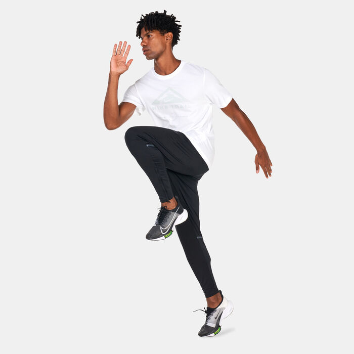 Nike Men's Dri-FIT Trail Running T-Shirt White image number 2