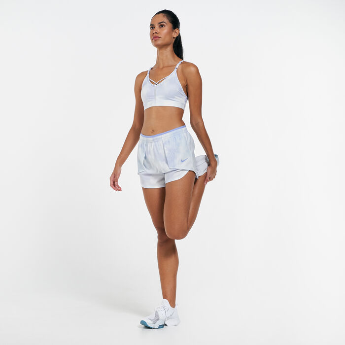 Nike Women's Indy Icon Clash Sky Print Sports Bra Purple image number 2