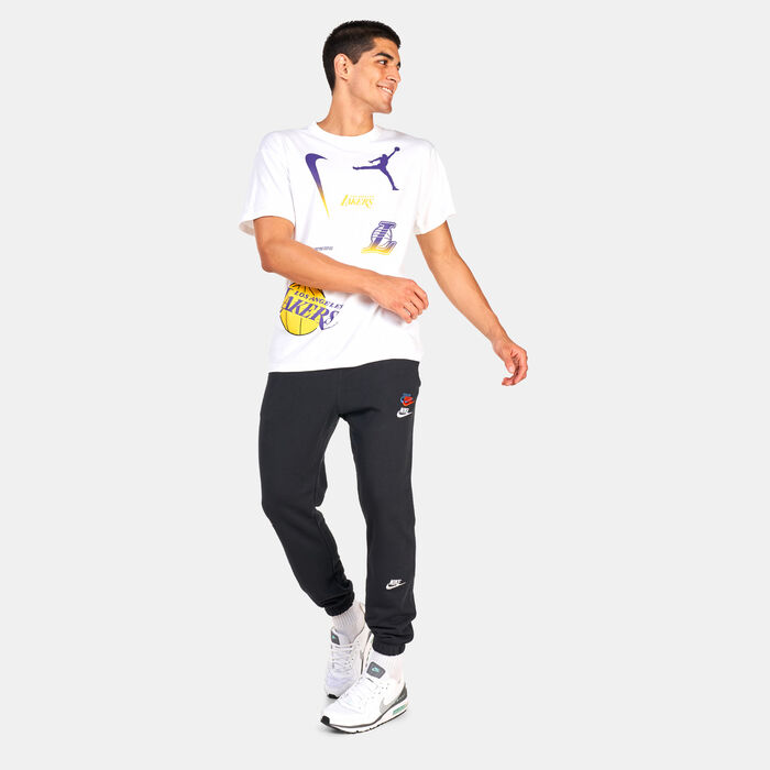 Jordan Men's Los Angeles Lakers NBA Courtside Statement Edition Max90 T-Shirt White Jordan Men's Los Angeles Lakers NBA Courtside Statement Edition Max90 T-Shirt White image number 2