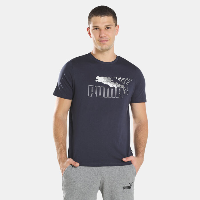 PUMA Men's No. 1 Logo Graphic T-Shirt Blue image number 0