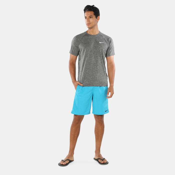 Nike Swim Men's Heathered Hydroguard Swimming Shirt Grey Nike Swim Men's Heathered Hydroguard Swimming Shirt Grey image number 2