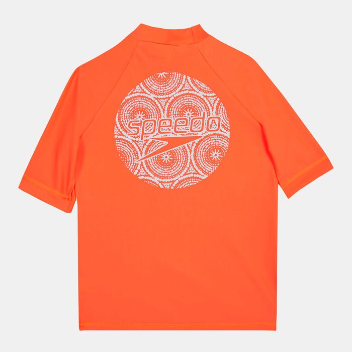 Speedo Kids' Printed Rashguard Orange image number 1