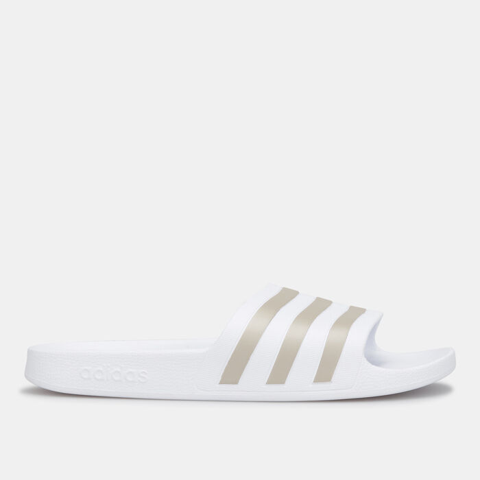 adidas Adilette Aqua Slides White adidas Adilette Aqua Slides White image number 1