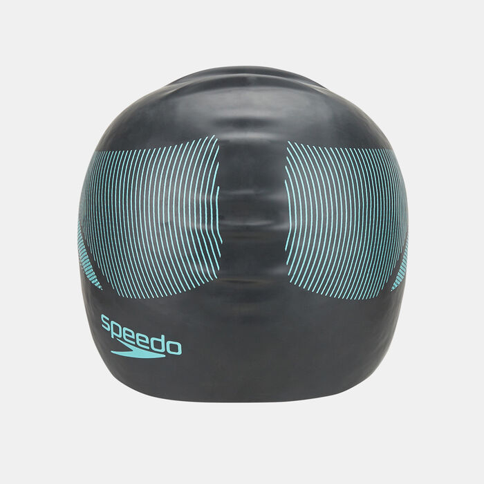 Speedo Reversible Moulded Silicone Swimming Cap Black Speedo Reversible Moulded Silicone Swimming Cap Black image number 2