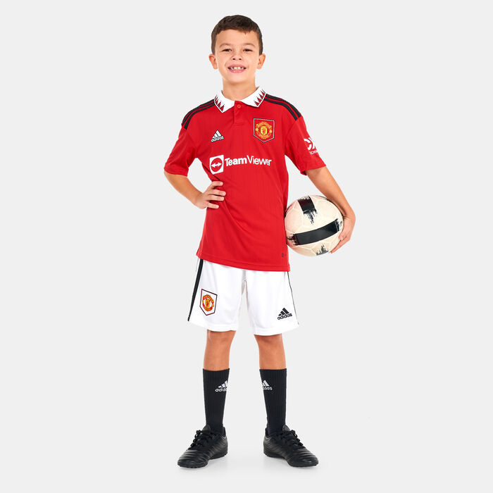 adidas Kids' Manchester United Home Jersey - 2022/23 Red adidas Kids' Manchester United Home Jersey - 2022/23 Red image number 2