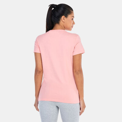 PUMA Women's Essentials Logo T-Shirt Pink