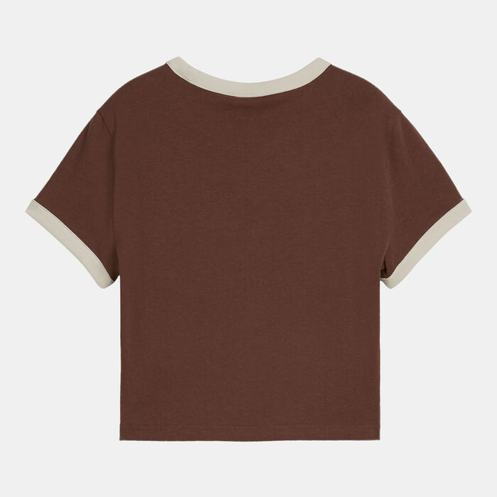 PUMA Women's Downtown Graphic Baby T-Shirt Brown PUMA Women's Downtown Graphic Baby T-Shirt Brown image number 1