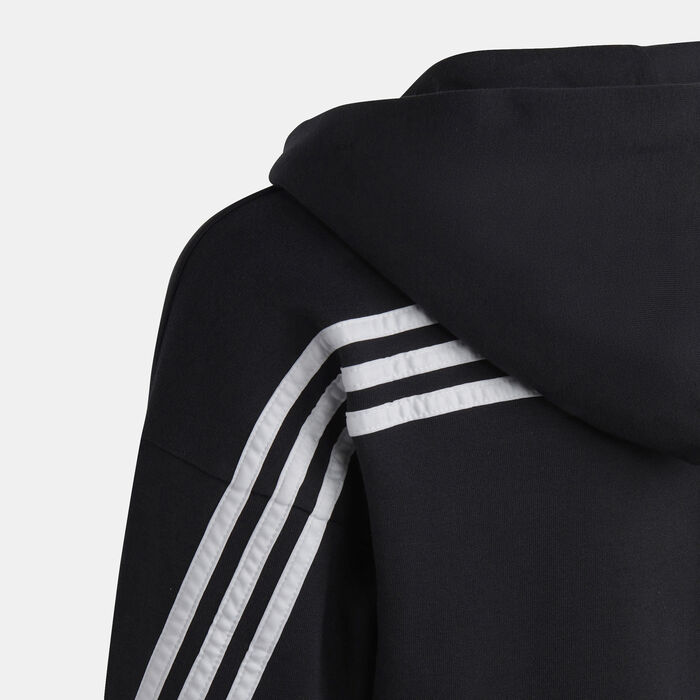 adidas Kids' Future Icons 3-Stripes Running Full-Zip Hoodie Black adidas Kids' Future Icons 3-Stripes Running Full-Zip Hoodie Black image number 4