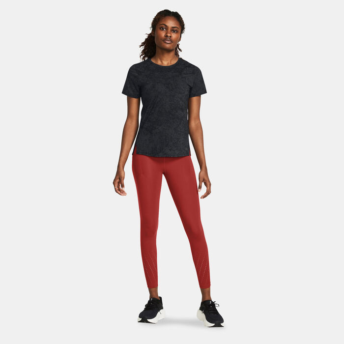 Under Armour Women's Launch Elite Ankle Running Leggings Orange image number 2