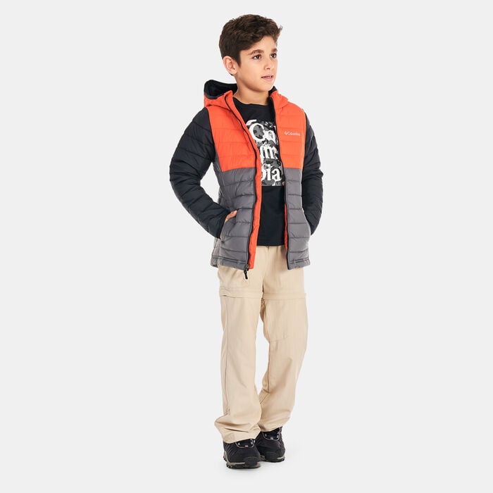 Columbia Kids' Powder Lite™ Hooded Jacket Grey Columbia Kids' Powder Lite™ Hooded Jacket Grey image number 2