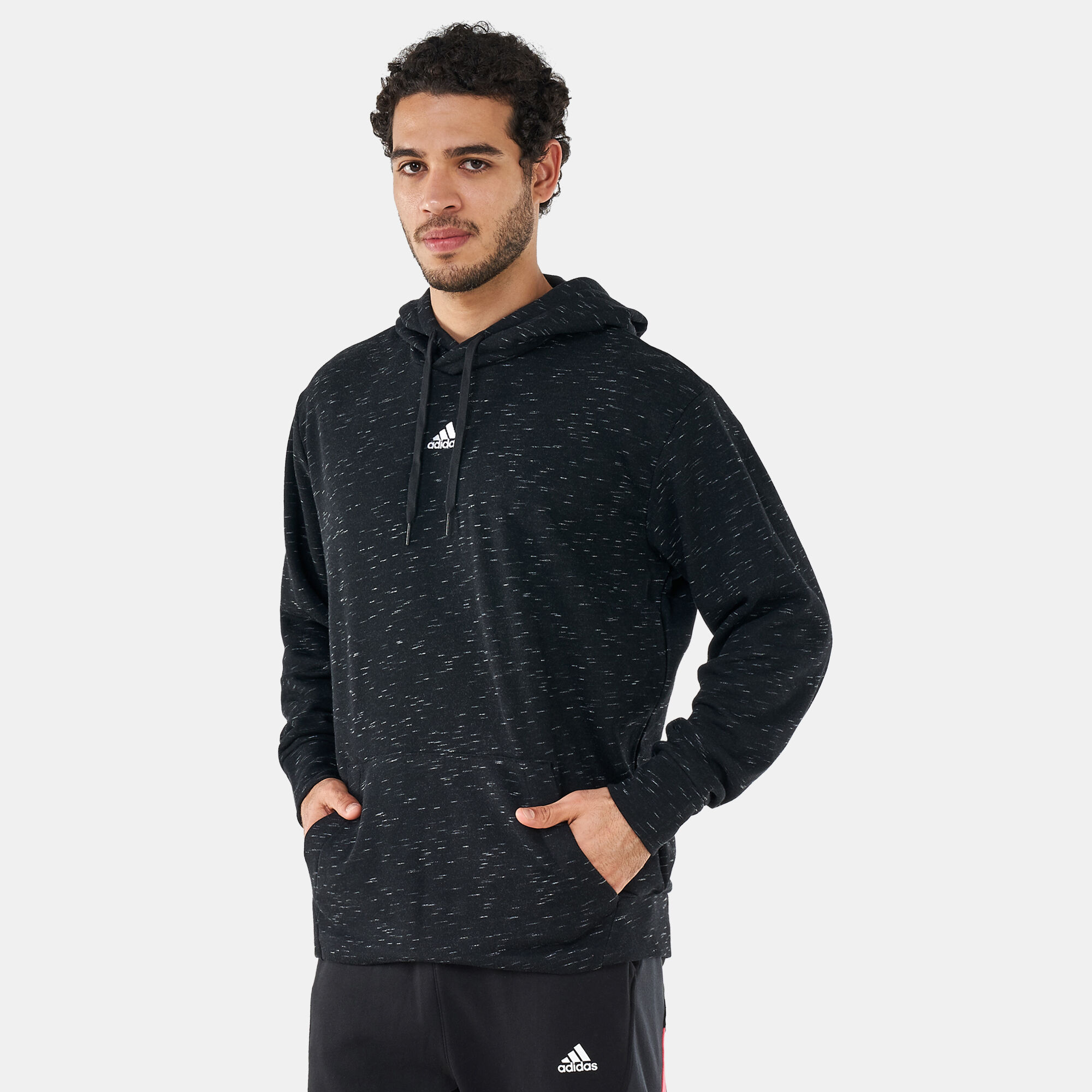 Men s Essentials Melange Hoodie Black adidas in Qatar SSS