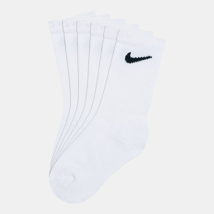 Nike Kids' Basic Pack Crew Socks (3 Pack) White Nike Kids' Basic Pack Crew Socks (3 Pack) White image number 0