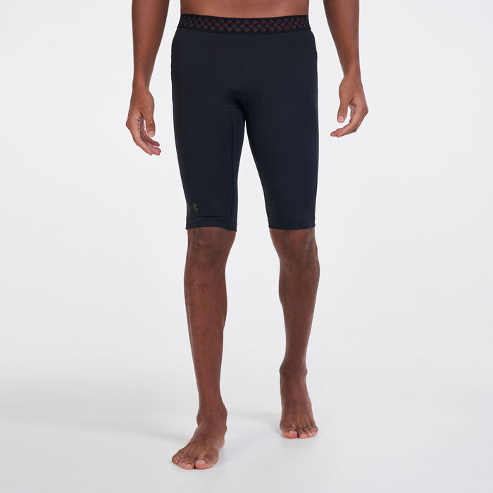 Under Armour Men's UA RUSH™ HeatGear® 2.0 Long Shorts Black Under Armour Men's UA RUSH™ HeatGear® 2.0 Long Shorts Black image number 0