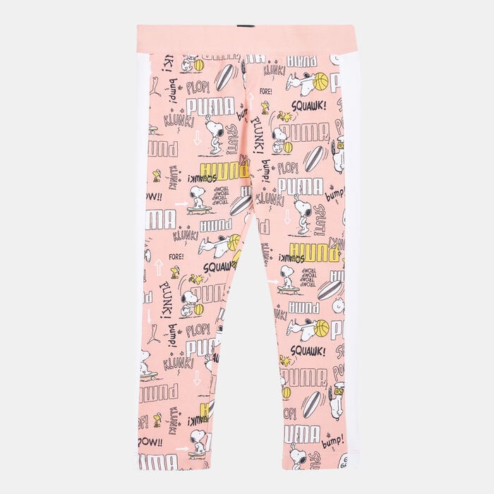 PUMA Kids' X PEANUTS T7 Leggings Pink PUMA Kids' X PEANUTS T7 Leggings Pink image number 0