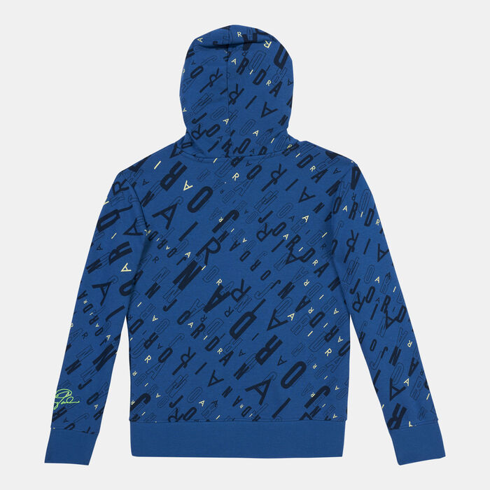 Jordan Kids' Essentials Hybrid French Terry Hoodie Blue image number 1