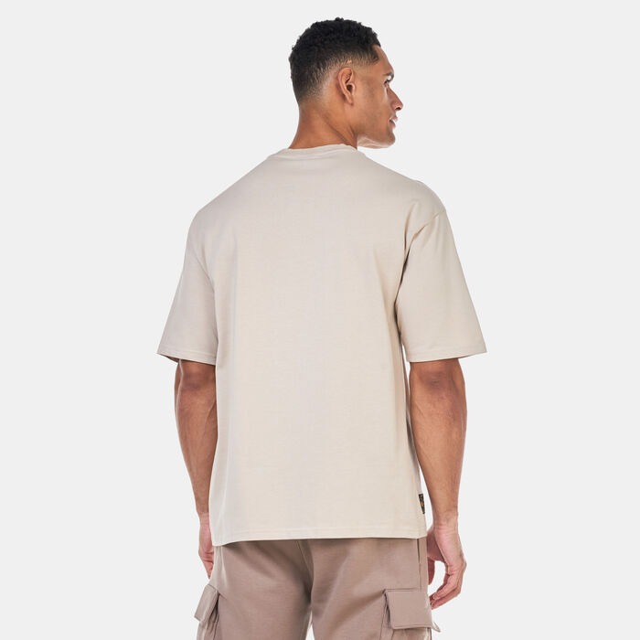 New Era Men's Heritage Patch T-Shirt Beige New Era Men's Heritage Patch T-Shirt Beige image number 1