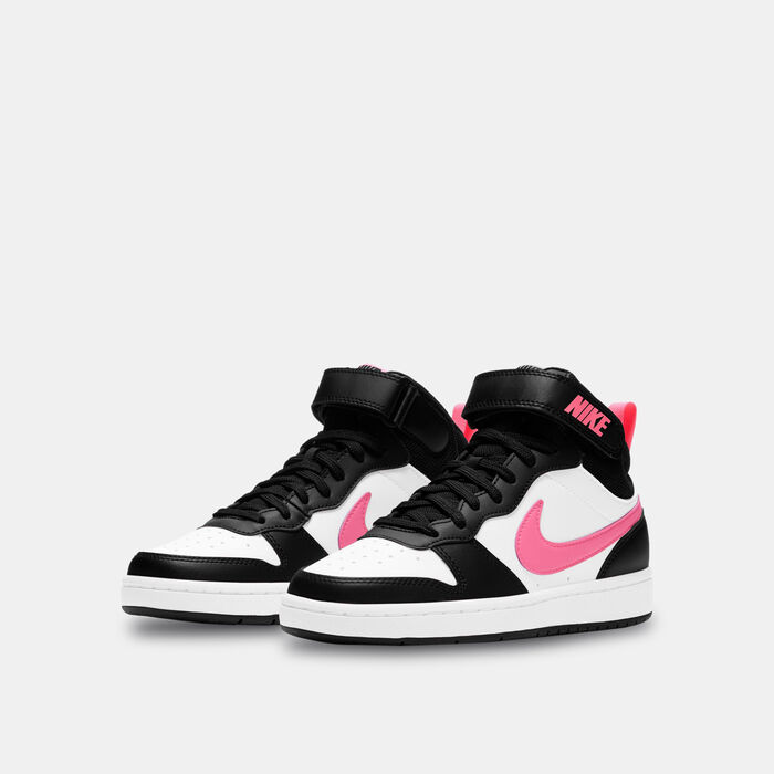 Nike Kids' Court Borough Mid 2 Shoes White Nike Kids' Court Borough Mid 2 Shoes White image number 1